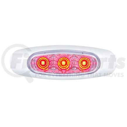 UNITED PACIFIC 39312B Side Marker Light - 5 LED, with Side Ditch Light, Red LED/Clear Lens