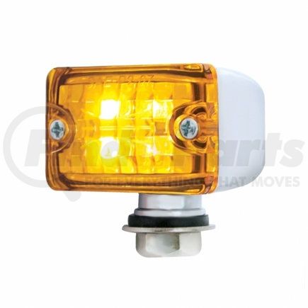 United Pacific 39188 Rod LED Marker Light - Small, 4 LED, Amber Lens/Amber LED, Chrome-Plated Steel