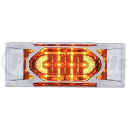 United Pacific 36893 Clearance/Marker Light, with Chrome Bezel, 16 LED, Reflector, Amber LED,/Amber Lens
