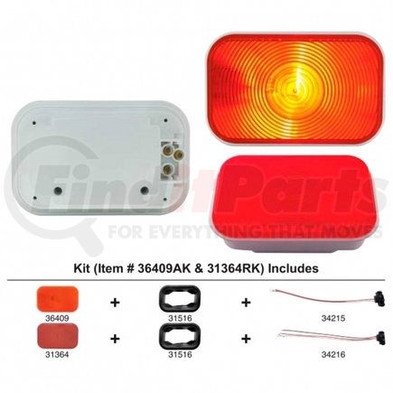 United Pacific 36409AK Turn Signal Light - Rectangular