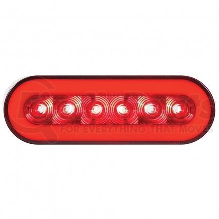 United Pacific 37128 Brake/Tail/Turn Signal Light - Oval Stop/Turn/Tail "Glo" Light (Red/Red)