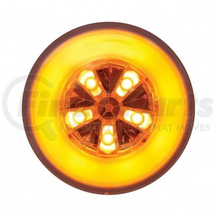 UNITED PACIFIC 36923 Turn Signal Light - 18 LED 4" "Glo", Amber LED/Amber Lens