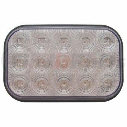 United Pacific 38749B Brake / Tail / Turn Signal Light - Bulk, Rounded Rectangular Light, 15 LED, Red LED/Clear Lens