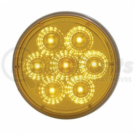 United Pacific 39973 Turn Signal Light - 7 LED 4" Reflector, Amber LED/Amber Lens