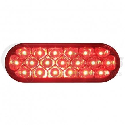 United Pacific 39703 Brake/Tail/Turn Signal Light - 19 LED 6" Oval Reflector, Red LED/Red Lens