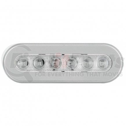 United Pacific 37131 Brake/Tail/Turn Signal Light - LED 6" Oval Stop/Turn/Tail "Glo" Light Clear