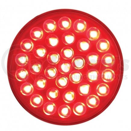 UNITED PACIFIC 39642B - brake / tail / turn signal light - 36 led 4" round, red/red lens | 36 led 4" round stop, turn & tail light - red/red lens