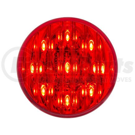 United Pacific 38171 Clearance/Marker Light - Red LED/Red Lens, Round Design, 2", 9 LED, 2 Female Bullet Plugs