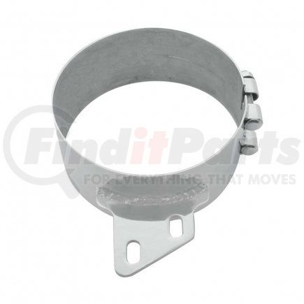 United Pacific 10285 Exhaust Clamp - 8", Stainless, Butt Joint, Angled Bracket