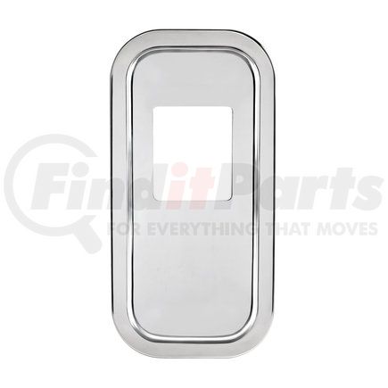 UNITED PACIFIC 21732 - transmission shift lever plate base cover - peterbilt stainless steel shift plate cover - 5.75" x 4.75" opening | peterbilt stainless steel shift plate cover - 5-3/4" x 4-3/4" opening