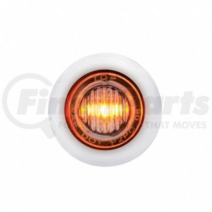 United Pacific 39934 Clearance/Marker Light - with Bezel, 3 LED, Mini, Amber LED/Clear Lens