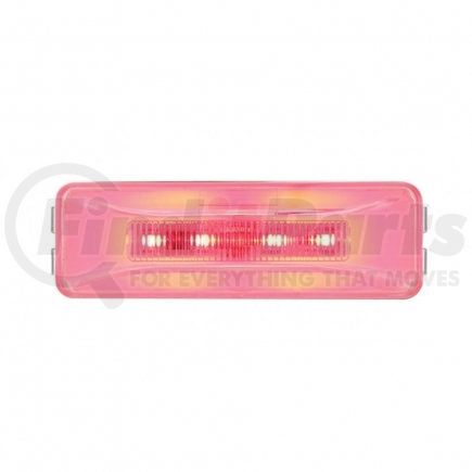 United Pacific 36995 Clearance/Marker Light - "Glo" Light, Red LED/Clear Lens, Rectangle Design, 10 LED