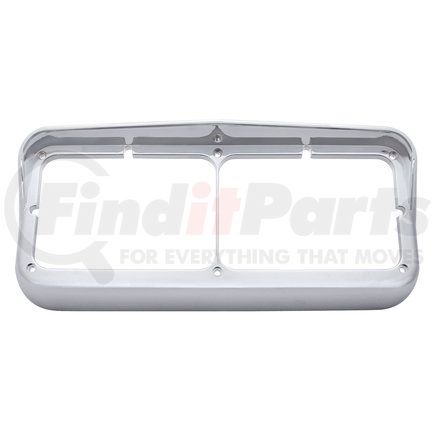 United Pacific 40983 Headlight Bezel - Chrome, Plastic Rectangular Dual 4" x 6", with Visor