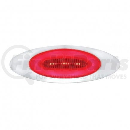UNITED PACIFIC 36989 Clearance/Marker Light - M1 Millenium "Glo" Light, Red LED/Red Lens, with Chrome Bezel, 13 LED