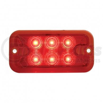 United Pacific 39333 LED Honda Light - Dual Function, 6 LED, Red Lens/Red LED