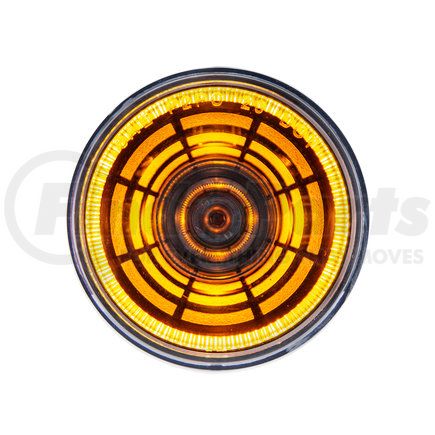 United Pacific 36576 Clearance/Marker Light - 4 LED, 2" Round, Abyss Lens Design, with Plastic Housing, Amber LED/Clear Lens