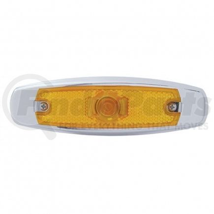 United Pacific 30294 Clearance/Marker Light - Halogen, Amber/Polycarbonate Lens, Single Bulb, with Stainless Steel Bezel