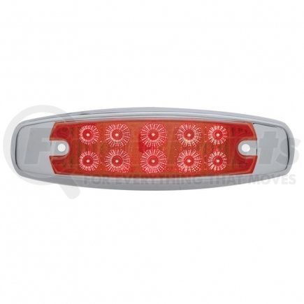 UNITED PACIFIC 39452 Clearance/Marker Light - Red LED/Red Lens, Rectangle Design, with Reflector, 10 LED