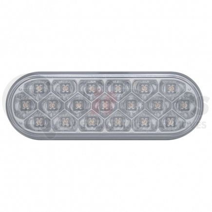 United Pacific 39705 Brake/Tail/Turn Signal Light - 19 LED 6" Oval Reflector, Red LED/Clear Lens