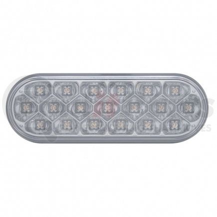 UNITED PACIFIC 39705 - brake / tail / turn signal light - 19 led 6" oval reflector, red led/clear lens | 19 led 6" oval reflector stop, turn & tail light - red led/clear lens