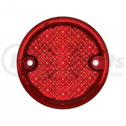 United Pacific 39387B Marker Light - Reflector, Double Face, LED, without Housing, Dual Function, 15 LED, Red Lens/Red LED, 3" Lens, Round Design