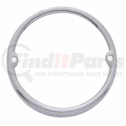 UNITED PACIFIC 30304 - truck cab light bezel - stainless round cab light bezel | stainless round cab light bezel