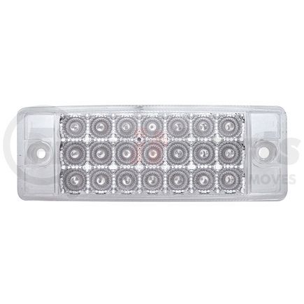 United Pacific 38297 Clearance/Marker Light - Red LED/Clear Lens, Rectangle Design, 21 LED