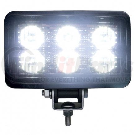 United Pacific 39901B Vehicle-Mounted Work Light - Bulk, Rectangular, 6 High Power, 1 Watt LED