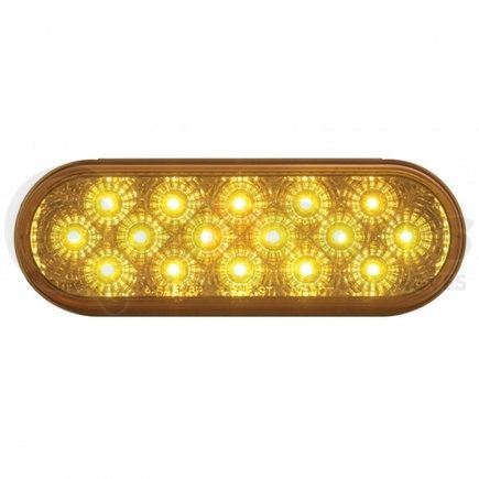 United Pacific 39341 Turn Signal Light - 16 LED Oval Reflector, Amber LED/Amber Lens
