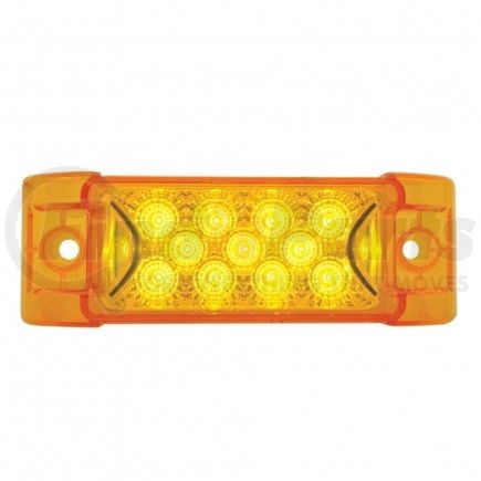 United Pacific 39592 Clearance/Marker Light, Amber LED/Amber Lens, Rectangle Design, with Reflector, 13 LED