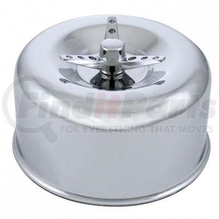 United Pacific A6292 Air Cleaner - Chrome, Short Neck Smooth, with 3-Wing Screw, for Single 1 Barrel 2 5/16" Diameter