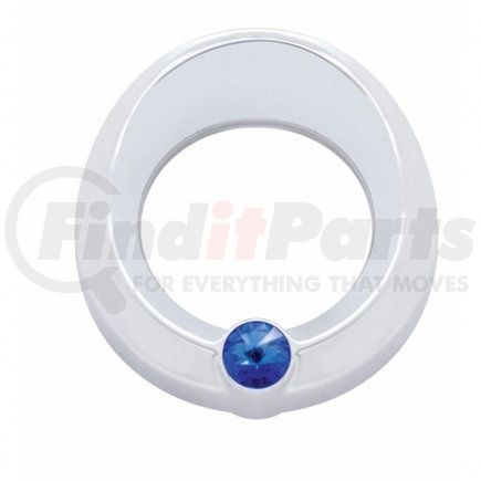 UNITED PACIFIC 20816 - gauge bezel - universal signature small gauge cover with visor - blue diamond | universal small gauge bezel with visor - blue crystal