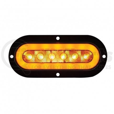 United Pacific 36954 Turn Signal Light - 22 LED 6" Oval Flange Mount "Glo", Amber LED/Amber Lens