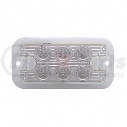United Pacific 39335B Auxiliary Light - Dual Function, 6 LED, Red LED,/Clear Lens