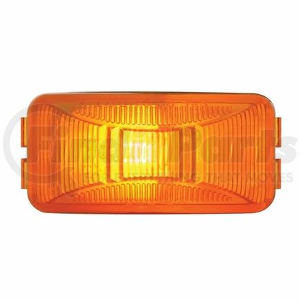 United Pacific 30141 Clearance/Marker Light - Incandescent, Amber/Polycarbonate Lens, with Rectangle Design, 1 Bulb, 2 Female Terminals