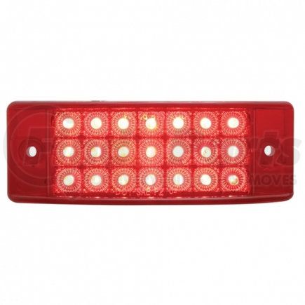 UNITED PACIFIC 38257B Clearance/Marker Light - Red LED/Red Lens, Rectangle Design, with Reflector, 21 LED