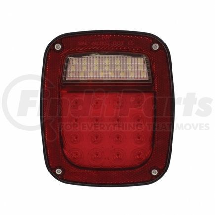 UNITED PACIFIC 38491B Brake/Tail/Turn Signal Light - LED Universal Combination Tail Light, with License Light & Side Marker