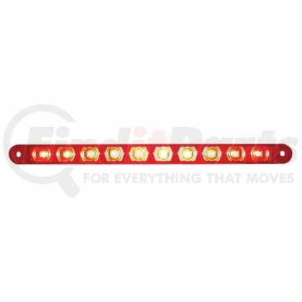 UNITED PACIFIC 38943B - brake / tail / turn signal light - 10 led 9", bar only - red led/red lens (bulk) | 10 led 9" stop, turn & tail light bar - red led/red lens (bulk)