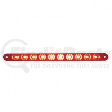 UNITED PACIFIC 38943 - brake / tail / turn signal light - 10 led 9", bar only - red led/red lens | 10 led 9" stop, turn & tail light bar - red led/red lens