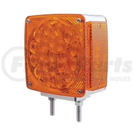 UNITED PACIFIC 38703 - double face turn signal light - 45 led double stud (driver) - amber & red led/amber & red lens | 45 led double stud double face turn signal lght driver-ambr&rd led/ambr&rd lens