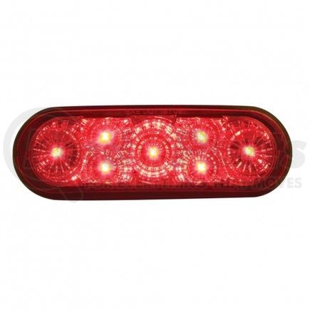 United Pacific 39975 Brake/Tail/Turn Signal Light - 7 LED, 6" Reflector, Oval, Red LED/Red Lens