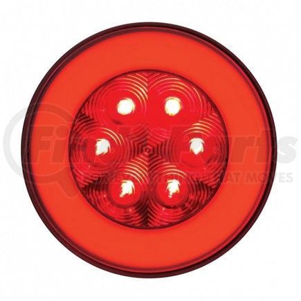 UNITED PACIFIC 37132B - brake / tail / turn signal light - 21 led 4" "glo", red led/red lens | 21 led 4" glolight (stop, turn & tail) - red led/red lens (bulk)
