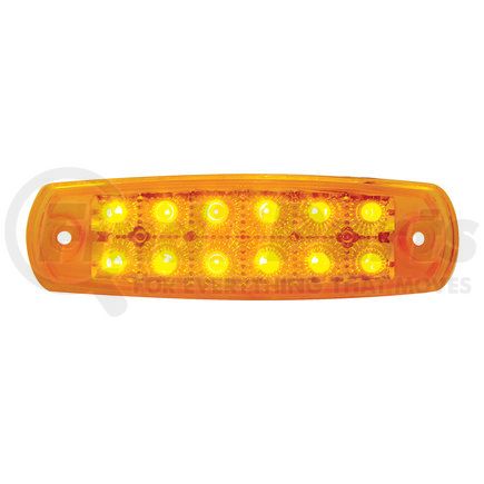 United Pacific 38620B Clearance/Marker Light, Amber LED/Amber Lens, Rectangle Design, with Reflector, 12 LED