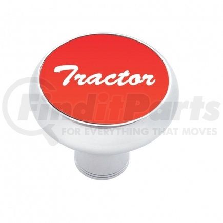 UNITED PACIFIC 23422 - air brake valve control knob - "tractor" deluxe, red aluminum sticker | "tractor" deluxe air valve knob - red aluminum sticker