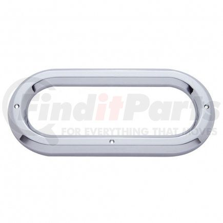 United Pacific 10490 Clearance Light Bezel - Chrome, Plastic, without Visor, for  6" Grommet Mounted Oval Lights