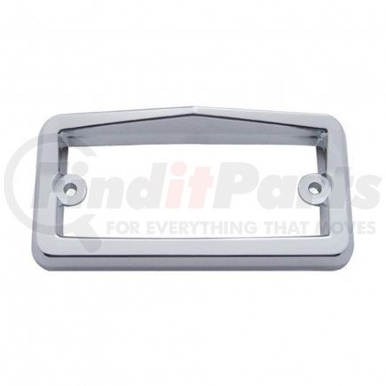 United Pacific 10547B Light Bezel - Chrome, Plastic, Rectangular, with Visor, for Freightliner