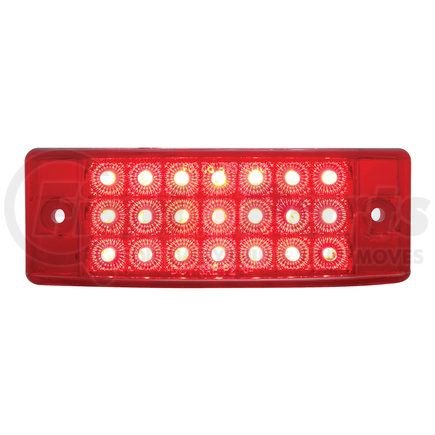 United Pacific 38257 Clearance/Marker Light - Red LED/Red Lens, Rectangle Design, with Reflector, 21 LED