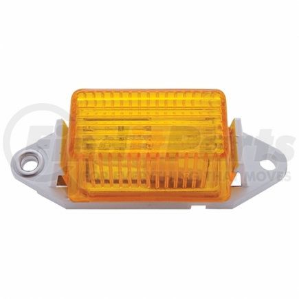 United Pacific 30020 Clearance/Marker Light - Incandescent, Amber Lens, Rectangle Design, White Base