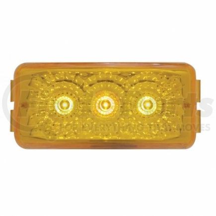United Pacific 39523 Clearance/Marker Light, Amber LED/Amber Lens, Small, with Reflector, 3 LED