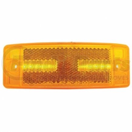 United Pacific 38258 Clearance/Marker Light, Amber LED/Amber Lens, Rectangle Design, with Reflex Lens, 8 LED